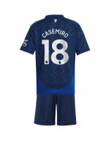 Manchester United Casemiro #18 Venkovní dres pro děti 2024-25 Krátký Rukáv (+ trenýrky)